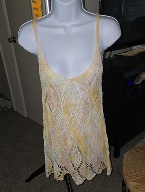 POL Cream Crochet Lace Cami Top